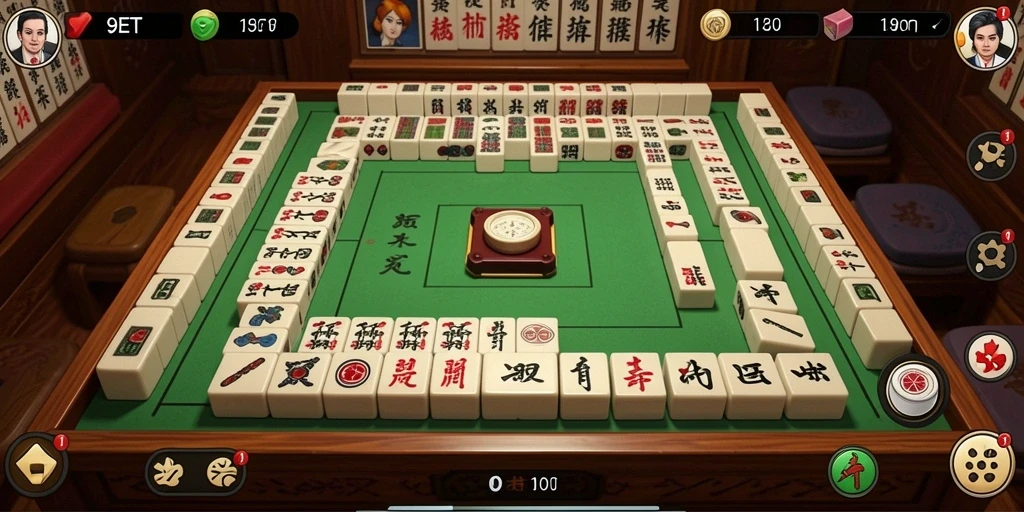 Screenshot gameplay 9ET menampilkan keseruan bermain Mahjong.