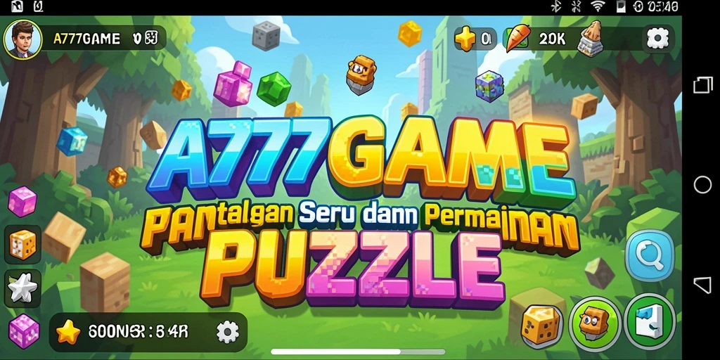 Tangkapan layar gameplay A777GAME dengan level puzzle yang menantang.