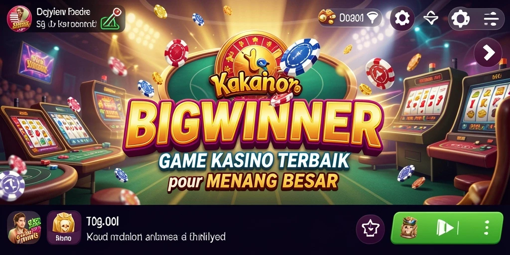 Gameplay menarik dari BIGWINNER dengan grafis Kasino yang memukau.