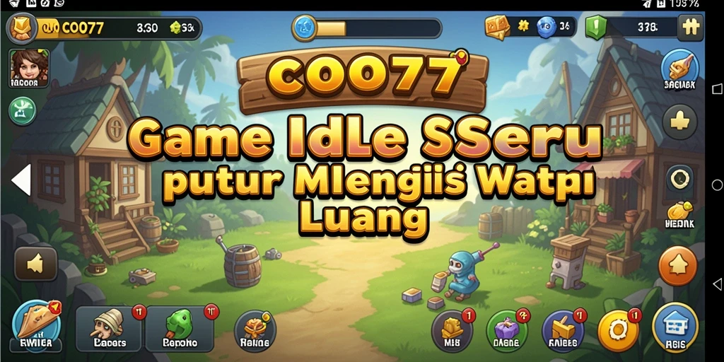 Screenshot CFO77 menunjukkan antarmuka permainan Idle yang menarik.