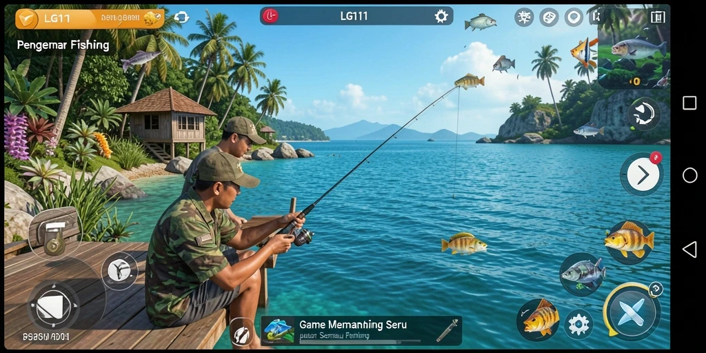 Gameplay seru LG111 saat Anda menangkap ikan.