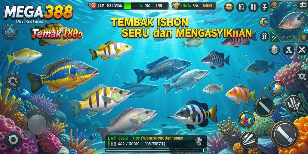 Tampilan gameplay MEGA388 yang seru dan menegangkan di lautan.