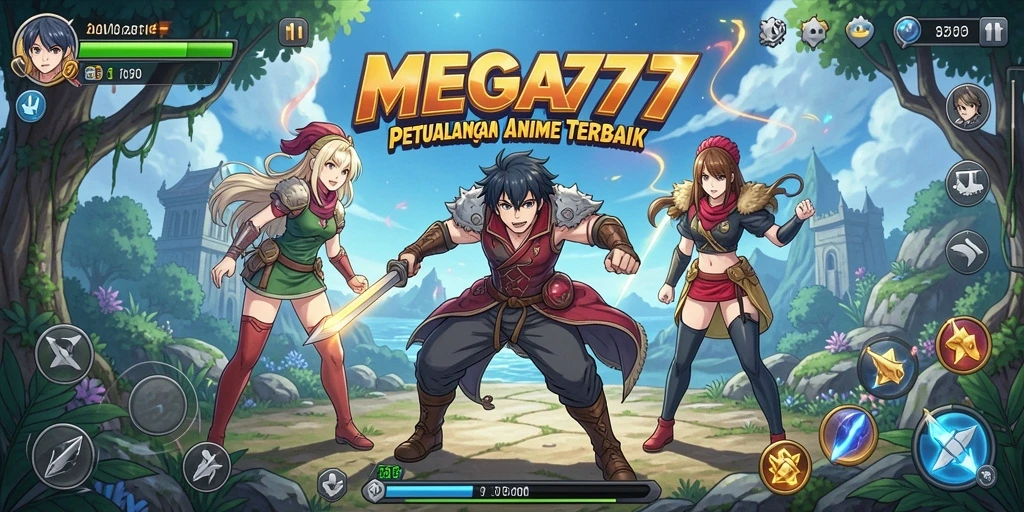 Screenshot menampilkan pertempuran seru dan karakter Anime unik.