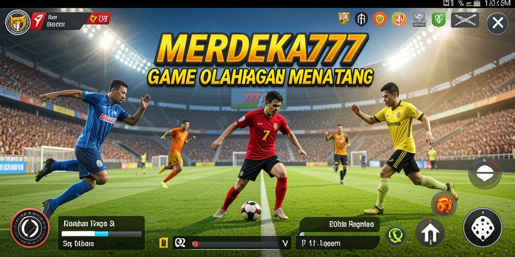Screenshot gameplay MERDEKA777 menampilkan aksi olahraga yang mendebarkan.
