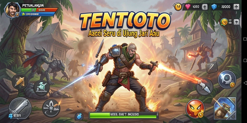 Gameplay penuh aksi TENTOTO yang mendebarkan dan seru.