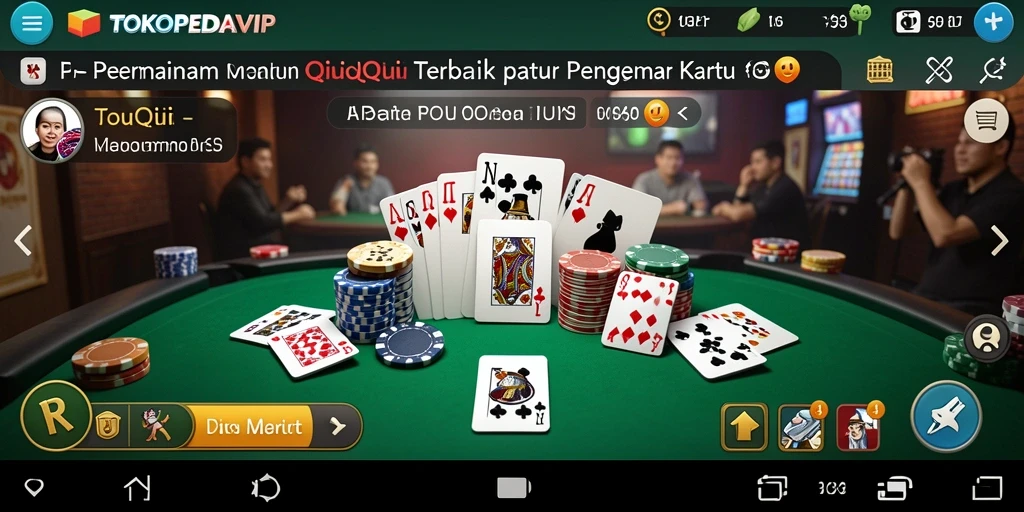 Tampilan gameplay QiuQiu yang seru dan mengasyikkan di TOKOPEDIAVIP.