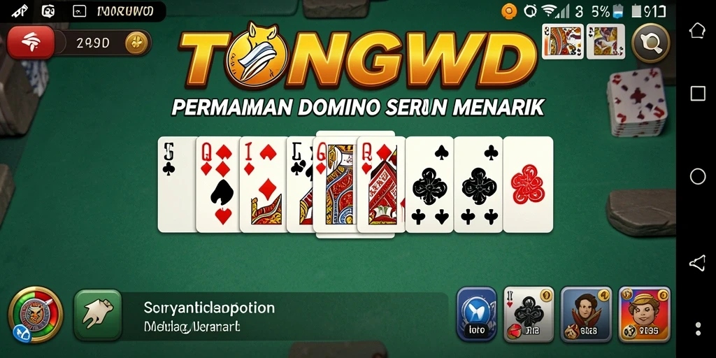 Tampilan menarik saat bermain game Domino TONGWD di perangkat Anda.